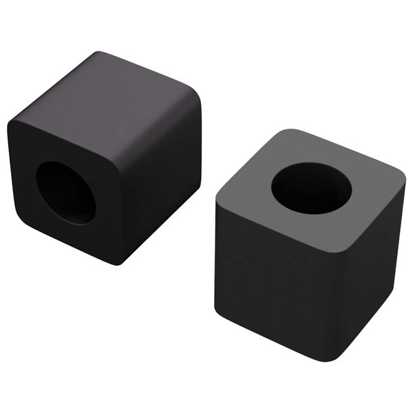 vidaXL Drawer Holder 2 pcs Black 15 x 15 x 15mm PP Copolymer