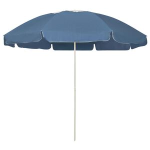 vidaXL Beach Parasol | Blue | Polyester | 240 cm diameter | Tiltable