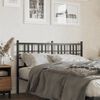 vidaXL Metal Headboard Black 140cm