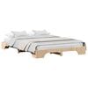 vidaXL Bed Frame Natural 150 x 200 cm Solid Pine Wood