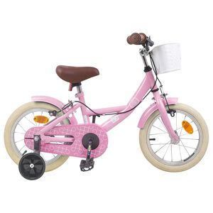 vidaXL Kids Bike 16 Inches for 4-6 Years Old Light Pink