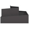 vidaXL Garden Planter Black 80 x 80 x 50 cm Cold-rolled Steel