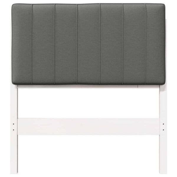 vidaXL Upholstered Headboard with Headboard White and Light Grey 80 cm