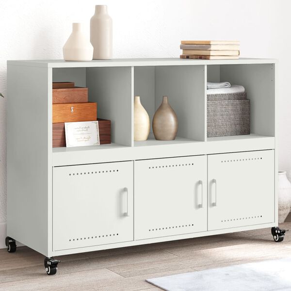 vidaXL Sideboard White 100.5x39x72 cm Steel