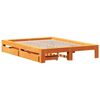 vidaXL Bed Frame without Mattress Wax Brown 140x200 cm Solid Wood Pine