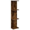 vidaXL Wall Shelf Smoked Oak 25 x 15 x 100 cm Engineered Wood
