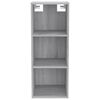 vidaXL Wall Cabinet Grey Sonoma 32.5x34.5x90 cm Engineered Wood