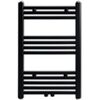 Black Bathroom Central Heating Towel Rail Radiator Straight 500x764mm