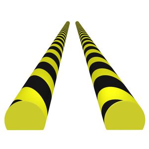vidaXL Corner Protectors 2 pcs Yellow&Black 4x3x100 cm PU
