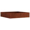 vidaXL Lawn Edging 6 pcs Rusty 60 x 60 x 13 cm Weathering Steel