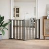 vidaXL Dog Gate Foldable 2 Panels Black 160 cm Solid Wood Fir