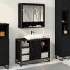 vidaXL Bathroom Cabinet Black Oak 80 x 33 x 60 cm Engineered Wood