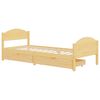 vidaXL Bed Frame without Mattress with 2 Drawers Solid Wood 90x200 cm