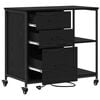 vidaXL Cabinet with Charging Station Black Oak 76 x 41 x 72 cm