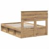 vidaXL Bed Frame Artisian Oak 120 x 190 cm Solid Pine Wood