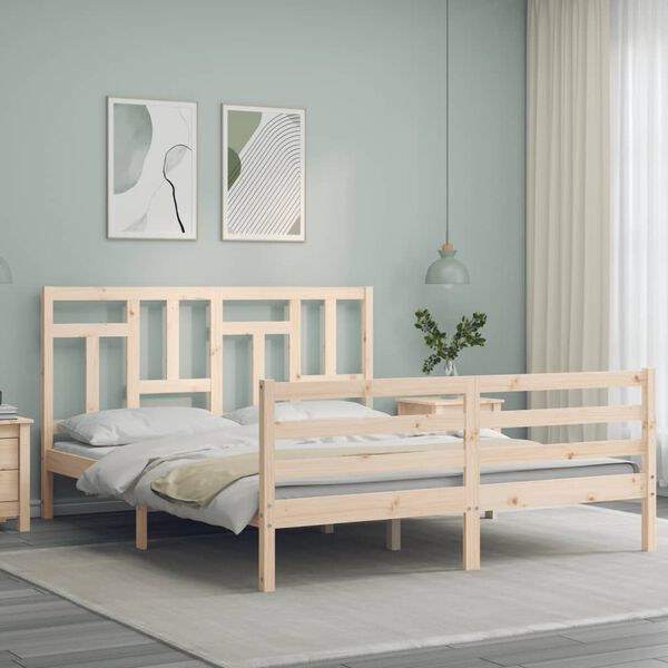 vidaXL Bed Frame without Mattress 160x200 cm Solid Wood