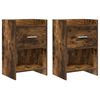vidaXL Bedside Tables 2 pcs Smoked Oak 40 x 30 x 60 cm Engineered Wood