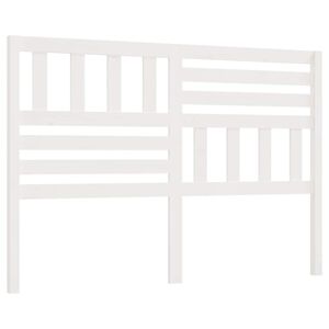 vidaXL Bed Headboard White 126x4x100 cm Solid Wood Pine