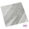 vidaXL Self-adhesive Flooring Planks 55 pcs PVC 5.11 m² Grey Striped