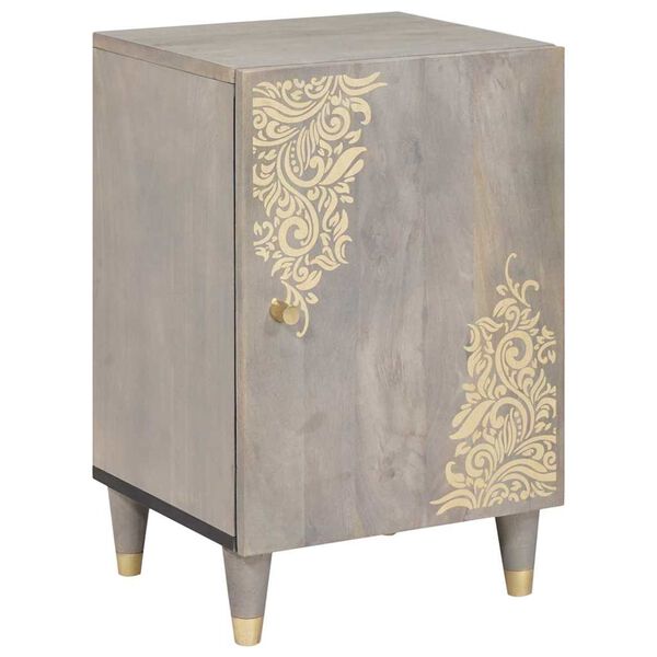 vidaXL Bathroom Cabinet Grey 38 x 33 x 58 cm Solid Mango Wood