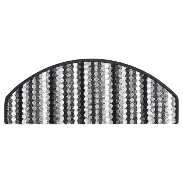 vidaXL Stair Mats Self-adhesive 15 pcs 65x24x4 cm Multicolour Anthracite