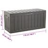 vidaXL Storage Box Black 118x53x57 cm Polypropylene
