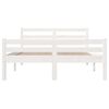 vidaXL Bed Frame without Mattress White Solid Wood 160x200 cm