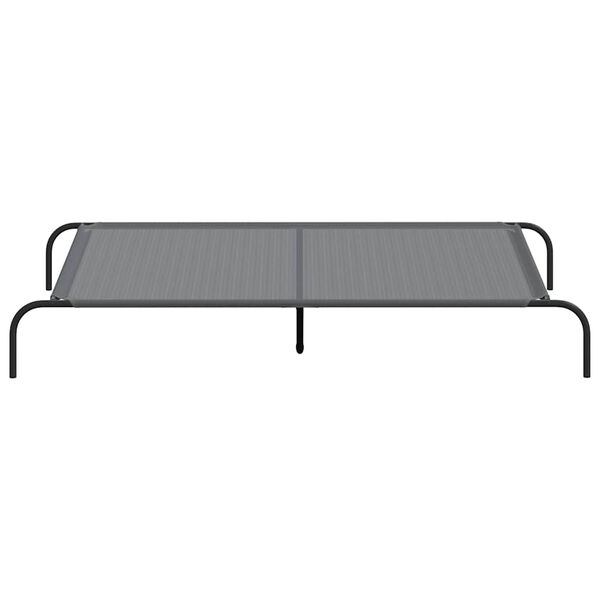 vidaXL Elevated Dog Bed Grey 150x90x20 cm Textilene and Steel