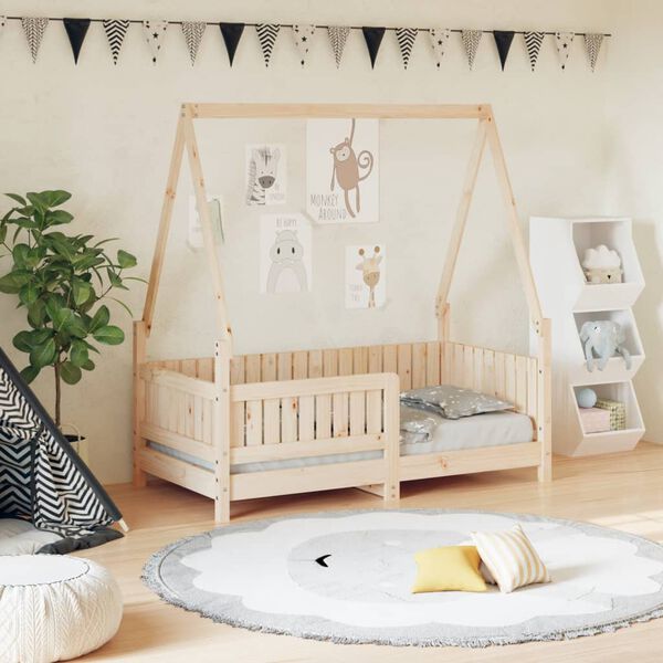 vidaXL Kids Bed Frame 70x140 cm Solid Wood Pine