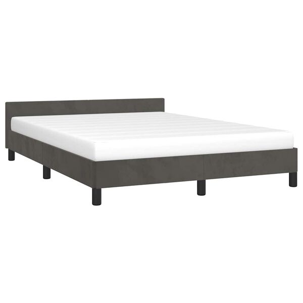 vidaXL Bed Frame without Mattress Dark Grey 135x190cm Double Velvet