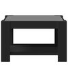 vidaXL Coffee Table with LED Black 73x53x45 cm Engineered Wood