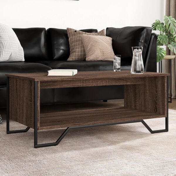 vidaXL Coffee Table Brown Oak 100x51x40 cm Engineered Wood