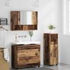 vidaXL Bathroom Furniture Set 3 pcs Old Wood Engineered Wood and Metal