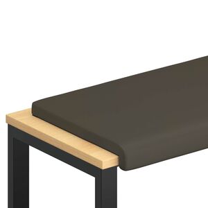 vidaXL Bench Cushion Faux Leather Grey Depth 35 cm