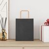 vidaXL Paper Bags 250 pcs with Handles Black 18x8x22 cm
