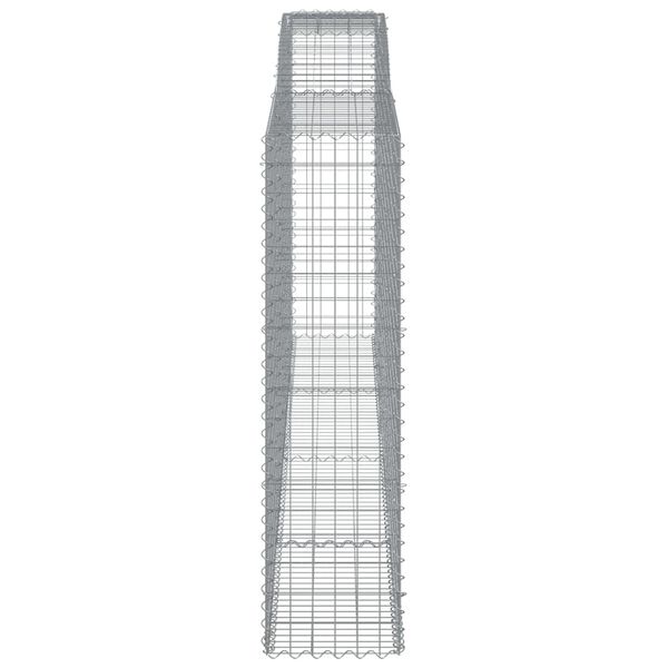 vidaXL Arched Gabion Basket 400x50x180/200 cm Galvanised Iron