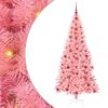 vidaXL Christmas Tree with 300 LEDs with Stand Pink 210 cm PVC