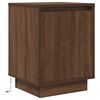 vidaXL Bedside Cabinet with LED Lights&nbsp;Brown Oak 38x34x50 cm