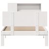 vidaXL Bookcase Bed without Mattress White 90x200cm Solid Wood Pine