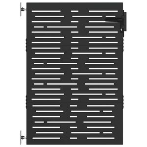 vidaXL Garden Gate 85 x 150 cm Powder-coated steel Black Lockable