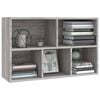 vidaXL Book Cabinet/Sideboard Grey Sonoma 50x25x80 cm Engineered Wood
