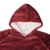 vidaXL Blanket Hoodie Bordeaux Red 130 x 82 cm Fleece and Flannel