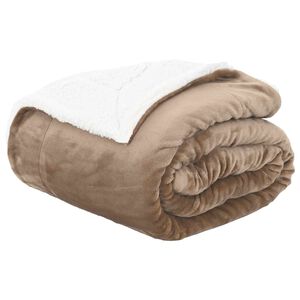 vidaXL Throw Blanket Camel 130 x 150 cm 1 kg Fleece