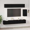 vidaXL TV Cabinet Set with Drawer 6 pcs Black Oak Engineered Wood