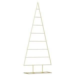 vidaXL Metal Christmas Tree with Stand Gold 150 cm Powder-coated steel