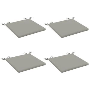 vidaXL 4-Piece Seat Cushions SOEST 4 pcs 100% Polyester Grey