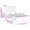 vidaXL Storage Bed with Headboard White 120 x 190 cm Engineered Wood