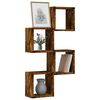 vidaXL Wall Shelves 4 pcs Smoked Oak 26 x 15 x 26 cm Engineered Wood