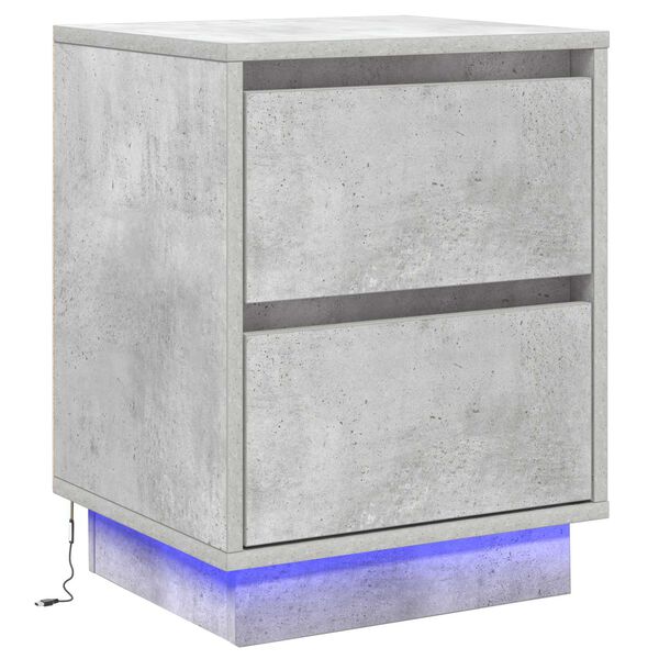 vidaXL Bedside Cabinet Concrete Grey 39 x 34.5 x 50 cm Engineered wood