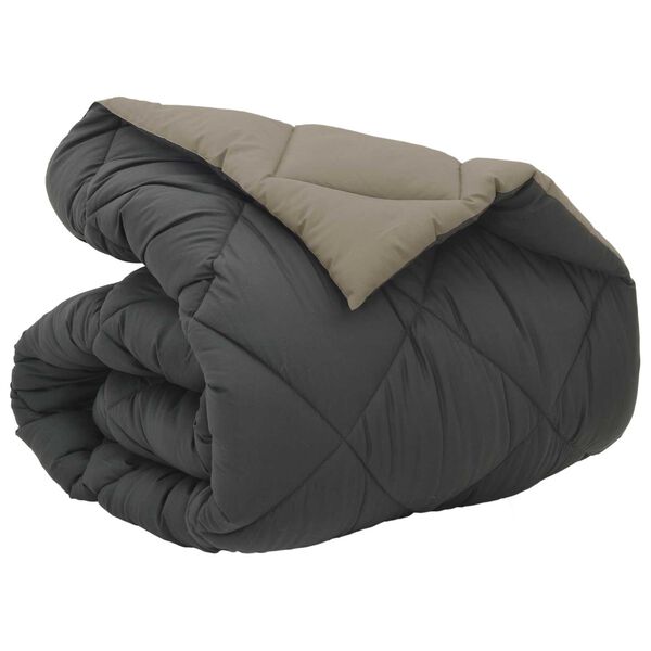 vidaXL Winter Duvet Light Grey and Anthracite 200 x 155 cm Microfiber